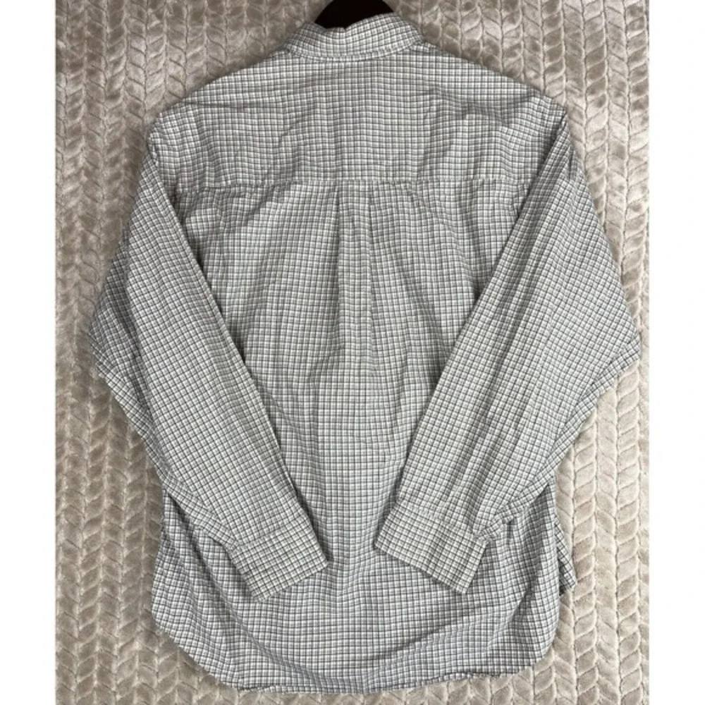 Haggar‎ Forevernew Shirt Men's M long Sleeve Button Down Khaki Plaid
